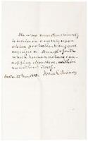 Autograph quotation signed by Josiah Quiny, III