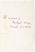 Autograph of Washington Irving