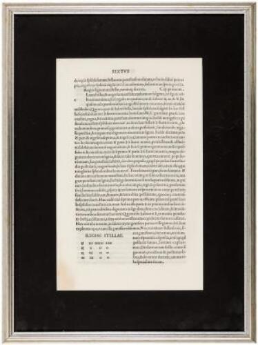 Printed leaf from the 'Scriptores Astronomici Veteres', a collection of astrological texts
