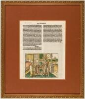 Printed leaf from the 'Vita Christi' (Life of Christ), by the Carthusian monk Ludolphus of Saxony