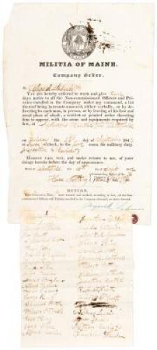 Maine Militia Document from 1842