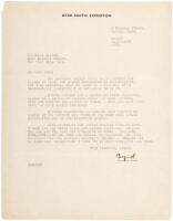 Typed Letter Signed by Richard E. Byrd, to James B. Pond of the Pond Lecture Bureau, regarding lecture engagements and other matters