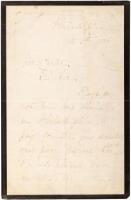 Autograph Letter, signed, from the star of Our American Cousin and the woman who is rumored to have cradled the head of a dying President Abraham Lincoln
