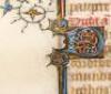 Illuminated manuscript leaf, with decorated initial - 3