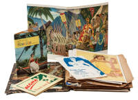 Scrapbook of Hawaii travel ephemera from 1950