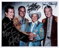 Inscribed photograph of Hugh O'Brian with Bob Hope, Jimmy Stewart and Charleton Heston - signed by all