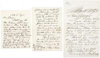 Three Autograph Letters Signed