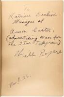 2 volumes relating to entertainer Will Rogers