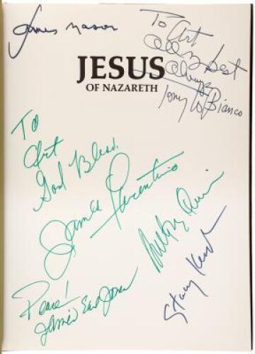 Jesus of Nazareth - signed by cast members of the 1977 British-Italian television miniseries co-written (with Anthony Burgess and Suso Cecchi d'Amico) and directed by Franco Zeffirelli