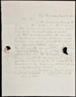 Autograph letter, signed about the "great error" in California's first state election