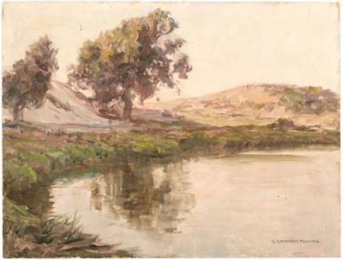 Oil painting of a California landscape