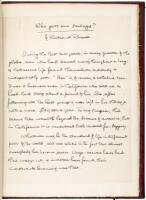 "Who Gets Our Savings?" - Autograph Manuscript Signed by Bertrand Russell