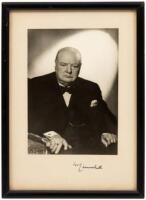 Photograph of Winston S. Churchill, signed on the mount