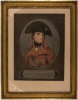 Bonaparte 1er Consul - Handcolored aquatint