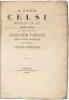 A. Corn. Celsi Medicinae libri octo ex recensione Leonardi Targae