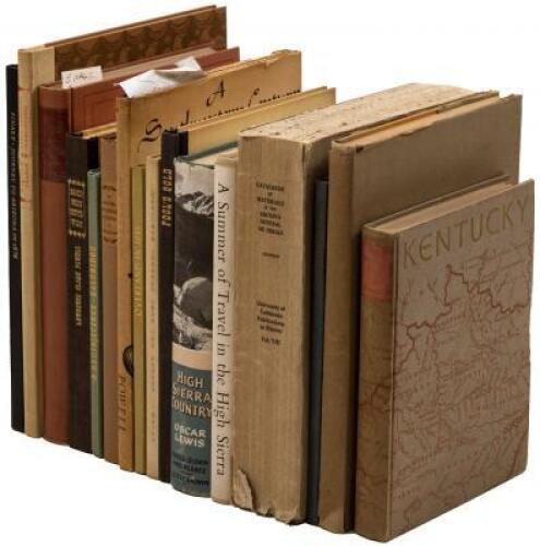 Sixteen volumes of fine press books on Americana.