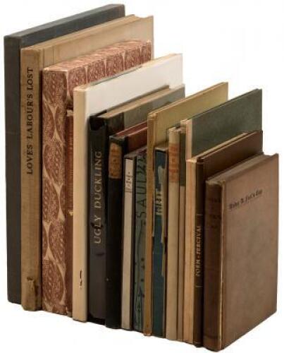 Sixteen volumes of fine press books on poetry and theater
