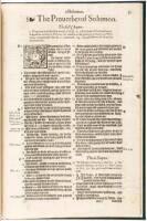 [Proverbs], i.e. The Prouerbs of Solomon - from the 1574 folio edition of the Bishops' Bible