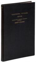 California Voyages, 1539-1541. Translation of Original Documents