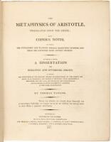 The Metaphysics of Aristotle, translated from the Greek, with copious notes, in which the Pythagoric and Platonic dogmas respecting numbers and ideas are unfolded from antient sources. To which is added, a dissertation on nullities and diverging series...