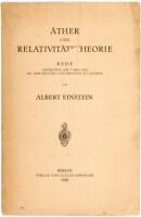 Äther und relativitäts-theorie: rede gehalten am 5. mai 1920 an der Reichs-universität zu Leiden