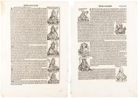 Two leaves from the Nuremberg Chronicle (Liber Chronicarum)