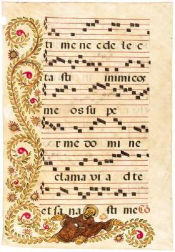 Antiphonal leaf on vellum