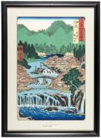 Hot Springs near Shuzen Temple in Izu Province - from the series Rokujuyoshu meisho zue (Famous Views of The Sixty-odd Provinces)