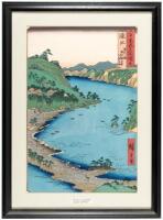 The Narrow Inlet of Inasa near Kanzan Temple on Hamana Lake in Totomi Province - from the series Rokujuyoshu meisho zue (Famous Views of The Sixty-odd Provinces)