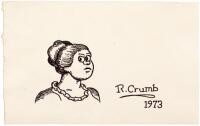 Two original ink drawings by Robert Crumb