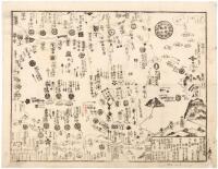 [Tokyo Bay showing defenses for Perry's arrival & a list of samurai who were in charge of the matters in Uraga port]