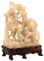 Chinese soapstone sculpture on base