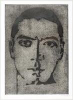 Aquatint of a man's face, signed by the artist - Artist's Proof