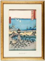 Demi Beach at Sumiyoshi in Settsu Province - from the series Rokujuyoshu meisho zue (Famous Views of The Sixty-odd Provinces)