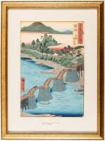 The Brocade Bridge at Iwakuni in Suo Province - from the series Rokujuyoshu meisho zue (Famous Views of The Sixty-odd Provinces)