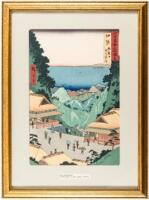 Teahouses at the Pass on Mt. Asakuma in Ise Province - from the series Rokujuyoshu meisho zue (Famous Views of The Sixty-odd Provinces)
