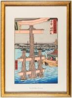 Festival at the Itsukushima Shrine in Aki Province - from the series Rokujuyoshu meisho zue (Famous Views of The Sixty-odd Provinces)
