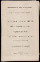 Corporations and Operatives: Being an Exposition of the Condition of Factory Operatives and a Review of the "Vindication," by Elisha Bartlett, M.D., Published at Lowell, 1841. By A Citizen of Lowell