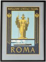 Navigazione Generale Italiana. Roma - Advertising Poster