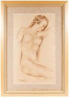 Lithograph of a nude, signed by the artist