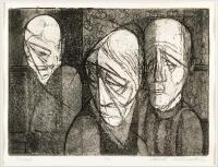 Triad - etching, signed by David Schnabel