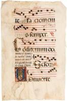 Four antiphonal leaves on vellum