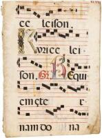 Five antiphonal leaves on vellum