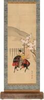 19th Century Japanese Hanging Scroll of an Archer on Horseback