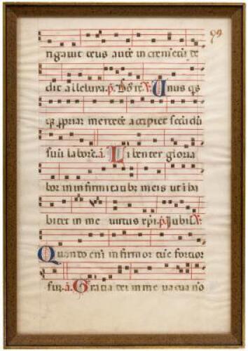 Antiphonal leaf on vellum