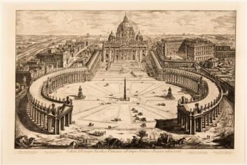 Two etchings of the Vatican from Vedute di Roma