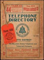 Telephone Directory: Butte District