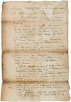 Autograph Document Signed (in French) - 1810 Legal document in French Acadian Parish