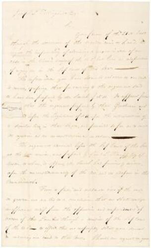 Autograph Letter Signed - 1825 Learned Massachusetts convict challenges the first American “three strikes” law