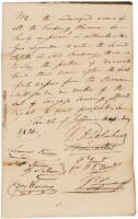 Autograph Document Signed - 1836 Setting the boundaries of uptown New Orleans